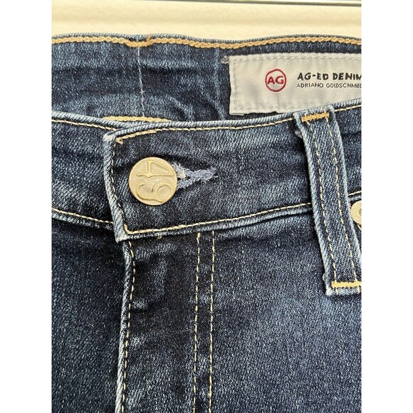 AG Adriano Goldschmied Farrah Skinny Distressed High Rise Split Hem Jeans 28R - Picture 3 of 13